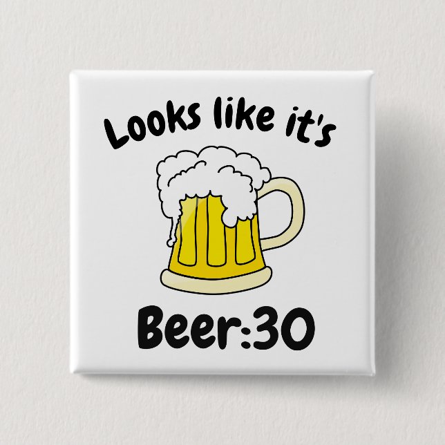 Badge Carré 5 Cm On dirait son Humour de boisson Beer30 (Devant)