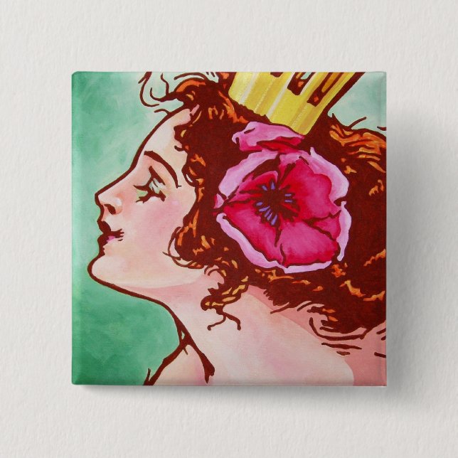 Badge Carré 5 Cm Once Pinback - Ozma (Devant)