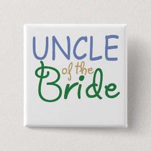 Badge Carré 5 Cm Oncle de la mariée