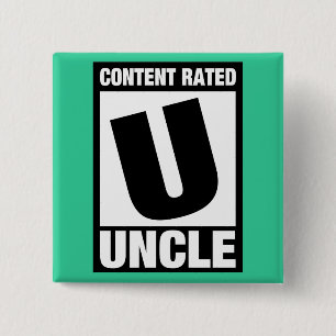 Badge Carré 5 Cm Oncle évalué satisfait