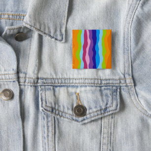 Badge Carré 5 Cm Ondes colorées