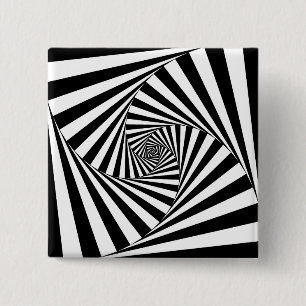 Badge Carré 5 Cm Op Art Spiral