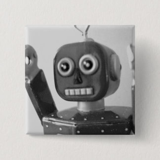 Badge Carré 5 Cm Orange 2000 de robot