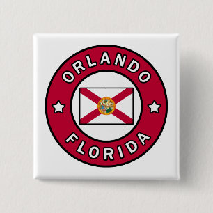 Badge Carré 5 Cm Orlando Florida