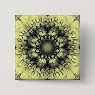 Badge Carré 5 Cm Ornement mystique floral