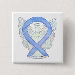Badge Carré 5 Cm OSFED (Trouble alimentaire) Sensibilisation Ruban