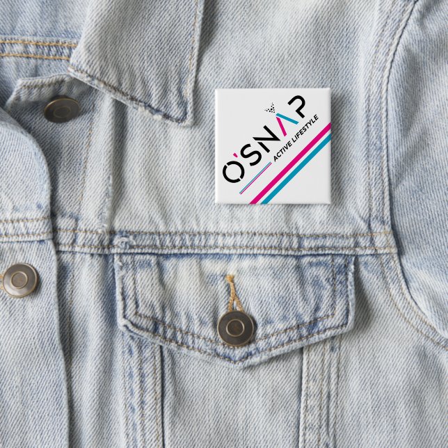Badge Carré 5 Cm O'Snap Angled (En situation)