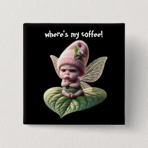 Badge Carré 5 Cm Où est My Coffee !