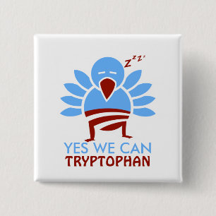 Badge Carré 5 Cm Oui nous pouvons tryptophane