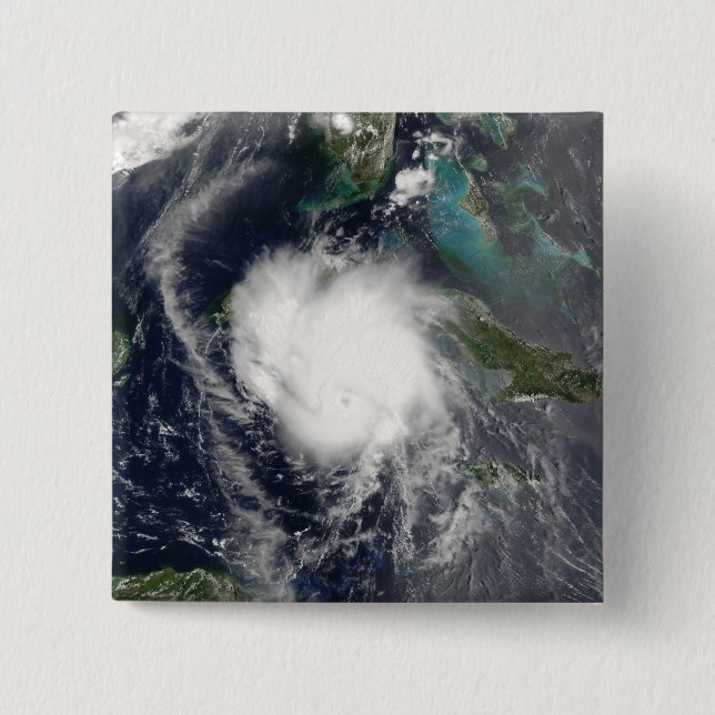 Badge Carré 5 Cm Ouragan Charley 2 (Devant)