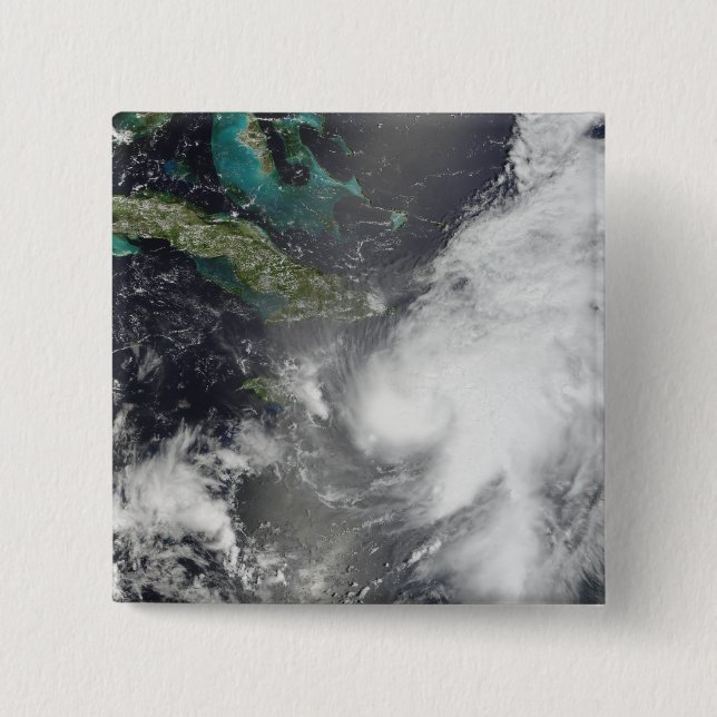Badge Carré 5 Cm Ouragan Ernesto (Devant)