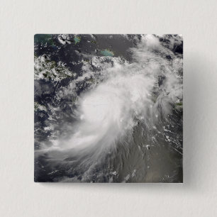 Badge Carré 5 Cm Ouragan Gustav au-dessus de Hispaniola