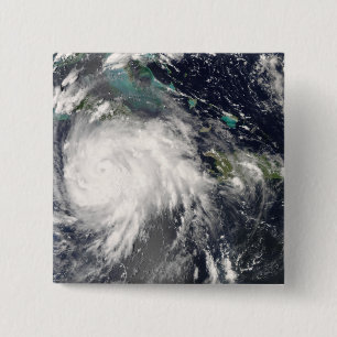Badge Carré 5 Cm Ouragan Gustav sur Jamaïque 2