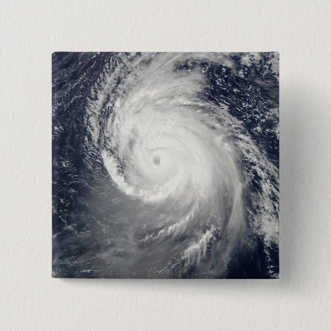 Badge Carré 5 Cm Ouragan Igor dans l'océan Atlantique (Devant)