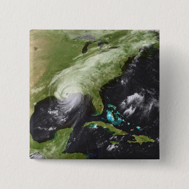 Badge Carré 5 Cm Ouragan Katrina 4 (Devant)