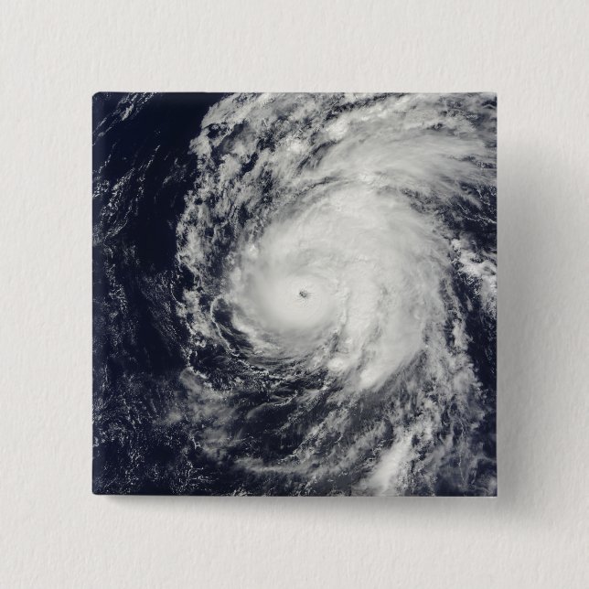 Badge Carré 5 Cm Ouragan Neki à l'ouest d'Hawaii (Devant)