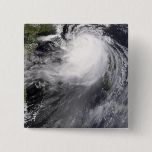 Badge Carré 5 Cm Ouragan Nuri approchant la Chine