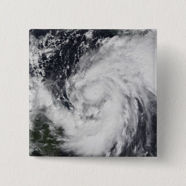 Badge Carré 5 Cm Ouragan Wilma dans l'Atlantique et les Caraïbes (Devant)