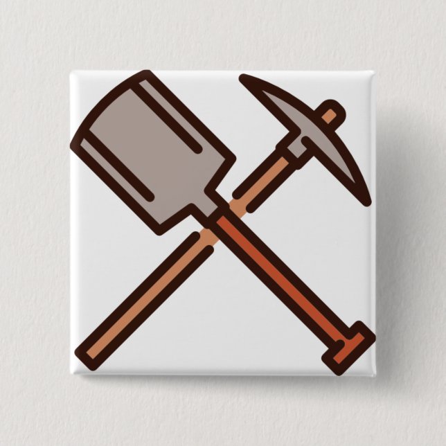 Badge Carré 5 Cm outils (Devant)
