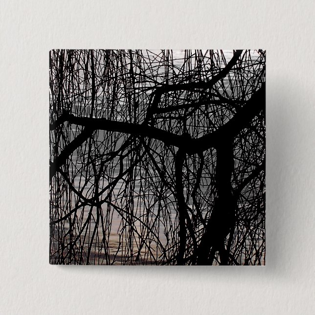 BADGE CARRÉ 5 CM OUVRIR L'ARBRE SAUVAGE (Devant)