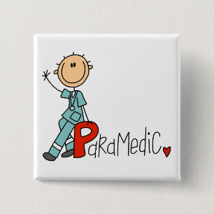 Badge Carré 5 Cm P est pour ambulancier