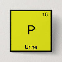 P - Symbole de l'élément de chimie de l'urine Drôl