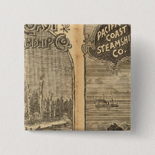 Badge Carré 5 Cm Pacific Coast Steship Company 2