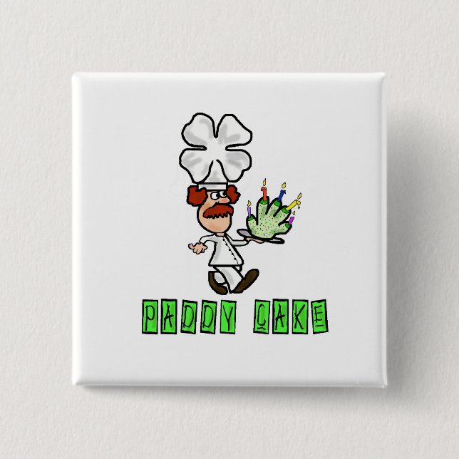 Badge Carré 5 Cm Paddy Cake St. Patricks Day Buttons (Devant)