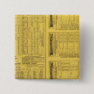 Badge Carré 5 Cm Page de texte Michigan Central Railroad
