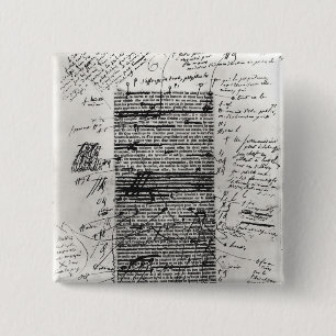 Badge Carré 5 Cm Page d'un des travaux du Balzac