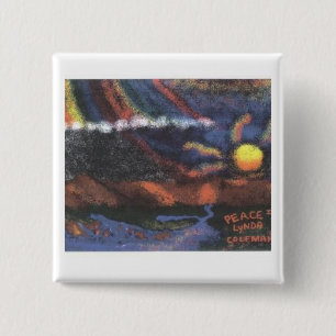 Badge Carré 5 Cm Paix II