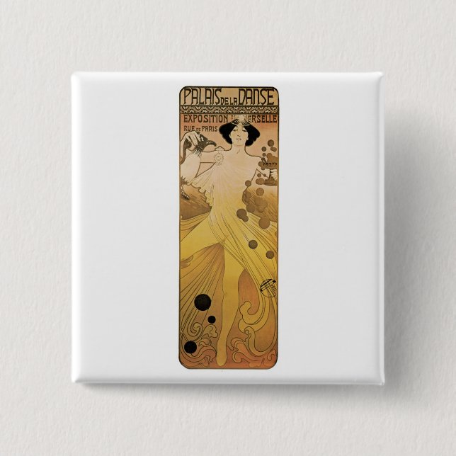 Badge Carré 5 Cm Palais du Danse (Devant)