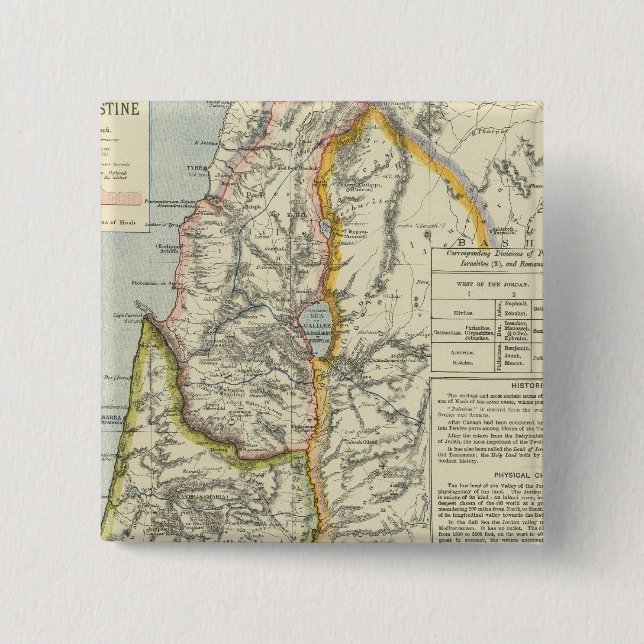 Badge Carré 5 Cm Palestine antique 2 (Devant)