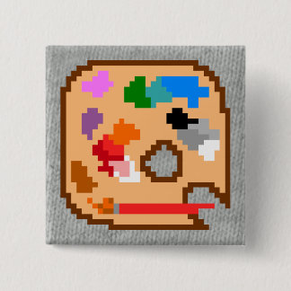 Badge Carré 5 Cm Palette de pixel