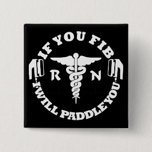 Badge Carré 5 Cm Palette vous vous choquez l'infirmière RN AFib