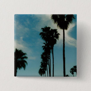 Badge Carré 5 Cm Palmiers
