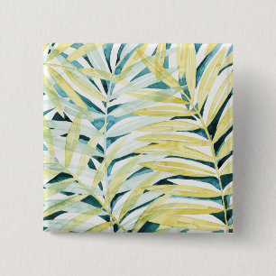 Badge Carré 5 Cm Palmiers éclairés - Palmiers Feuilles