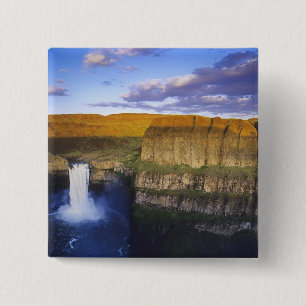Badge Carré 5 Cm Palouse Falls State Park dans l'État de Washington