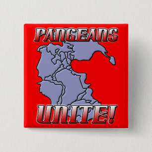 Badge Carré 5 Cm Pangea Unir Bouton Géographie
