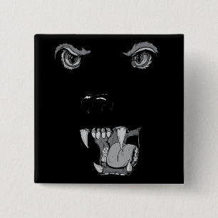 Badge Carré 5 Cm Panthère