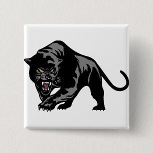 Badge Carré 5 Cm Panthère noire
