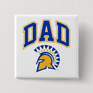 Badge Carré 5 Cm Papa de Spartans d'état de San Jose