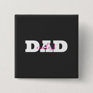 Badge Carré 5 Cm Papa le plus cool