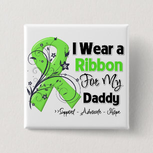 Badge Carré 5 Cm Papa - ruban de lymphome