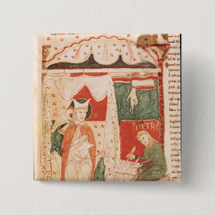 Badge Carré 5 Cm Pape Gregory I le grand