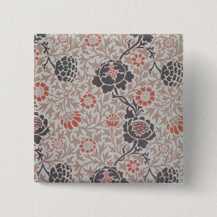 Badge Carré 5 Cm Papier peint Grafton de William Morris Flower