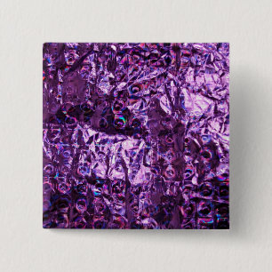 Badge Carré 5 Cm Papier pourpre d'hologramme