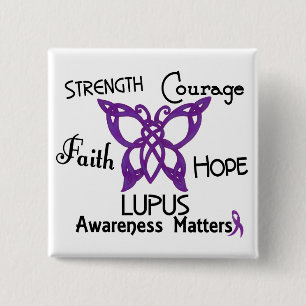 Badge Carré 5 Cm Papillon celtique 3 de lupus