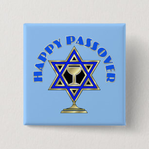 Badge Carré 5 Cm Pâque heureuse