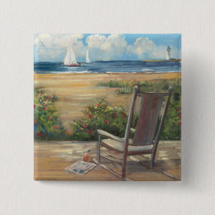 Badge Carré 5 Cm Par la mer